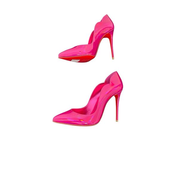 Christian Louboutin Hot Chick Patent Psychic Fuxia Pink Pumps Size 36.5 US 6.5 - Picture 7 of 10